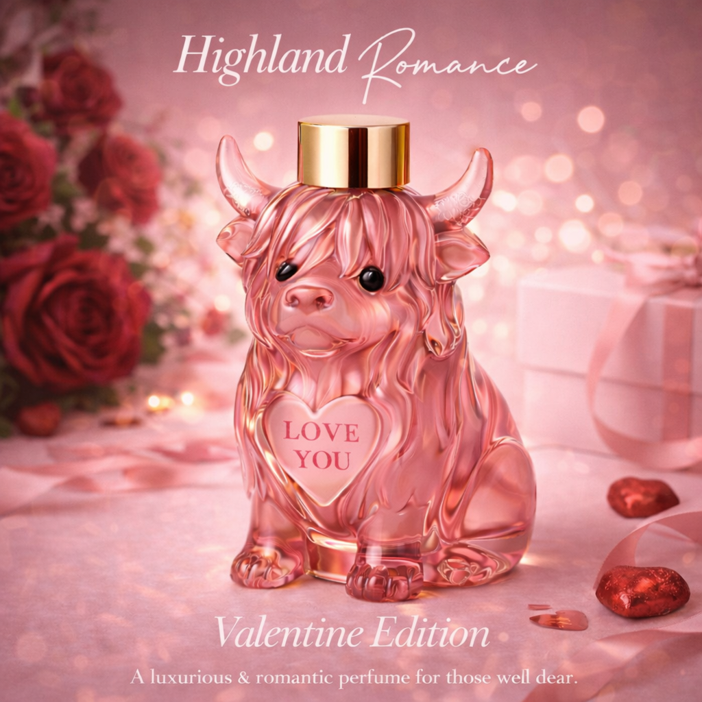 Valentine's Day gift,Highland Romance Perfume Bottle,Highland Cow Perfume Bottle